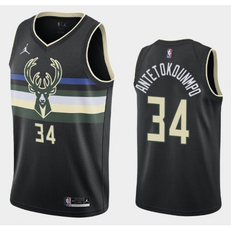 Maillot Basket Homme Milwaukee Bucks Giannis Antetokounmpo 34 2020-21 Jordan Brand Statement Edition Swingman